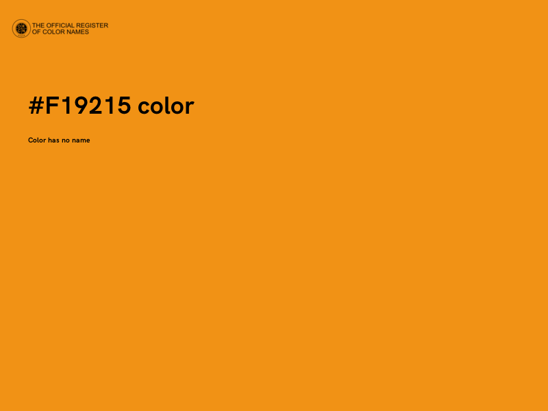 #F19215 color image