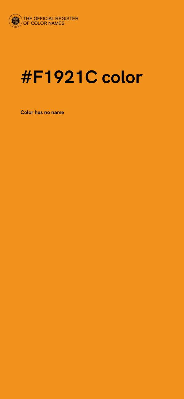 #F1921C color image