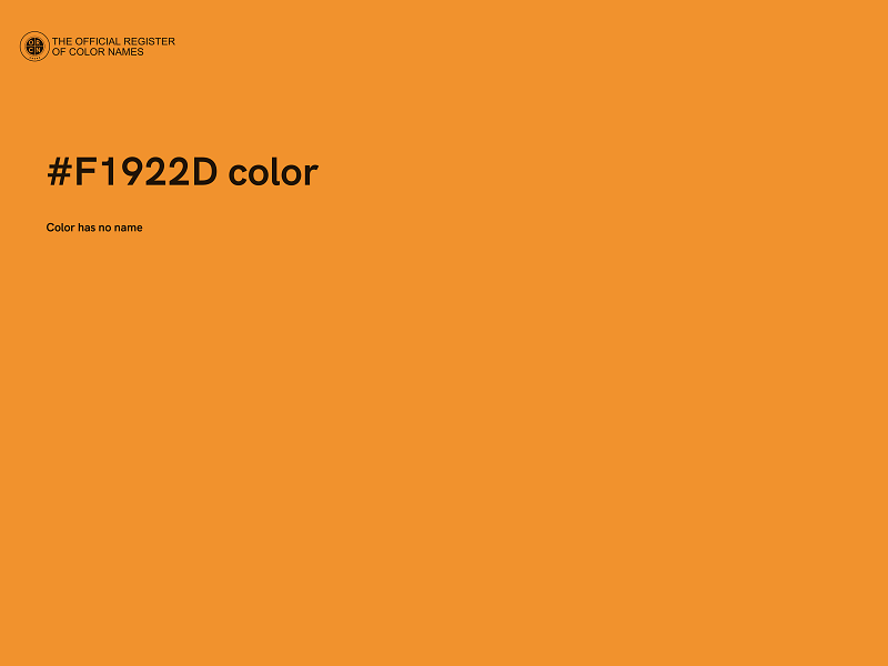 #F1922D color image