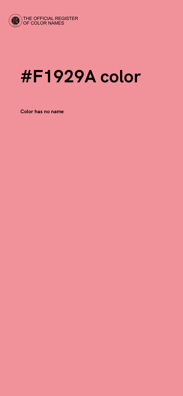 #F1929A color image