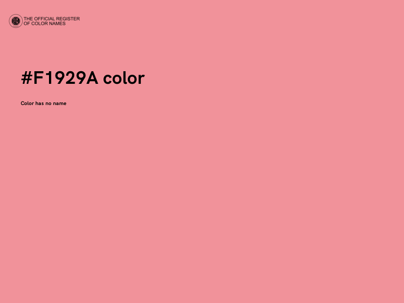 #F1929A color image