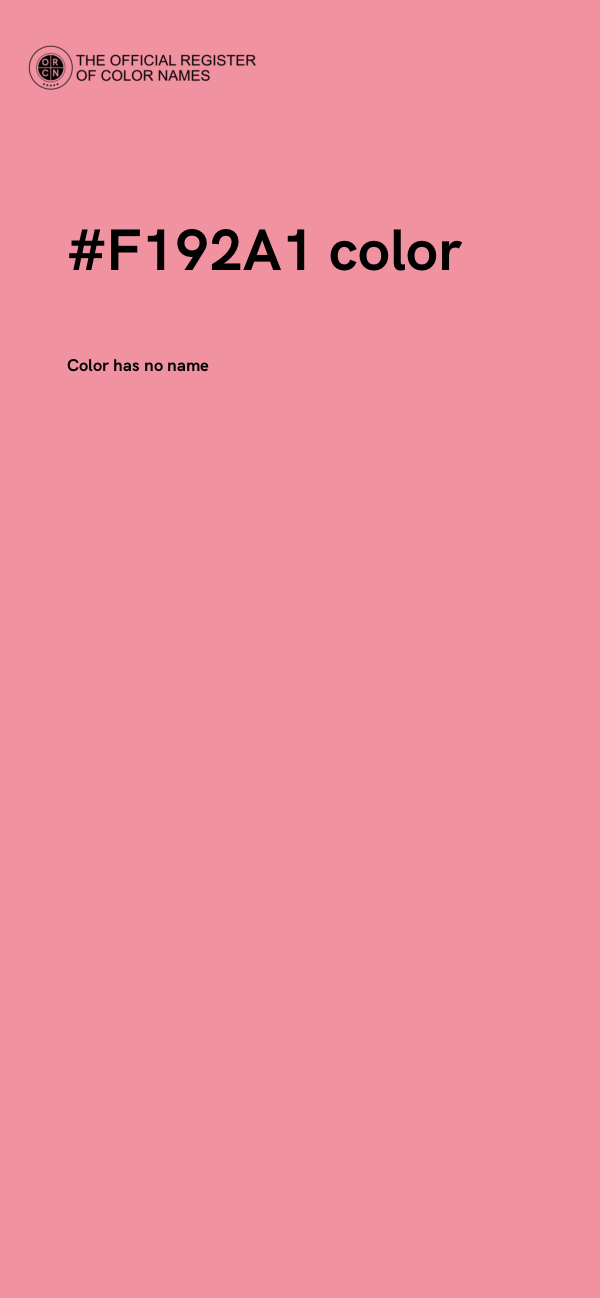 #F192A1 color image