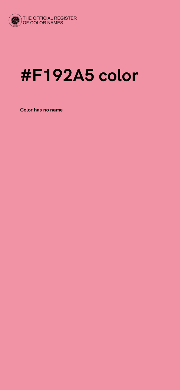 #F192A5 color image