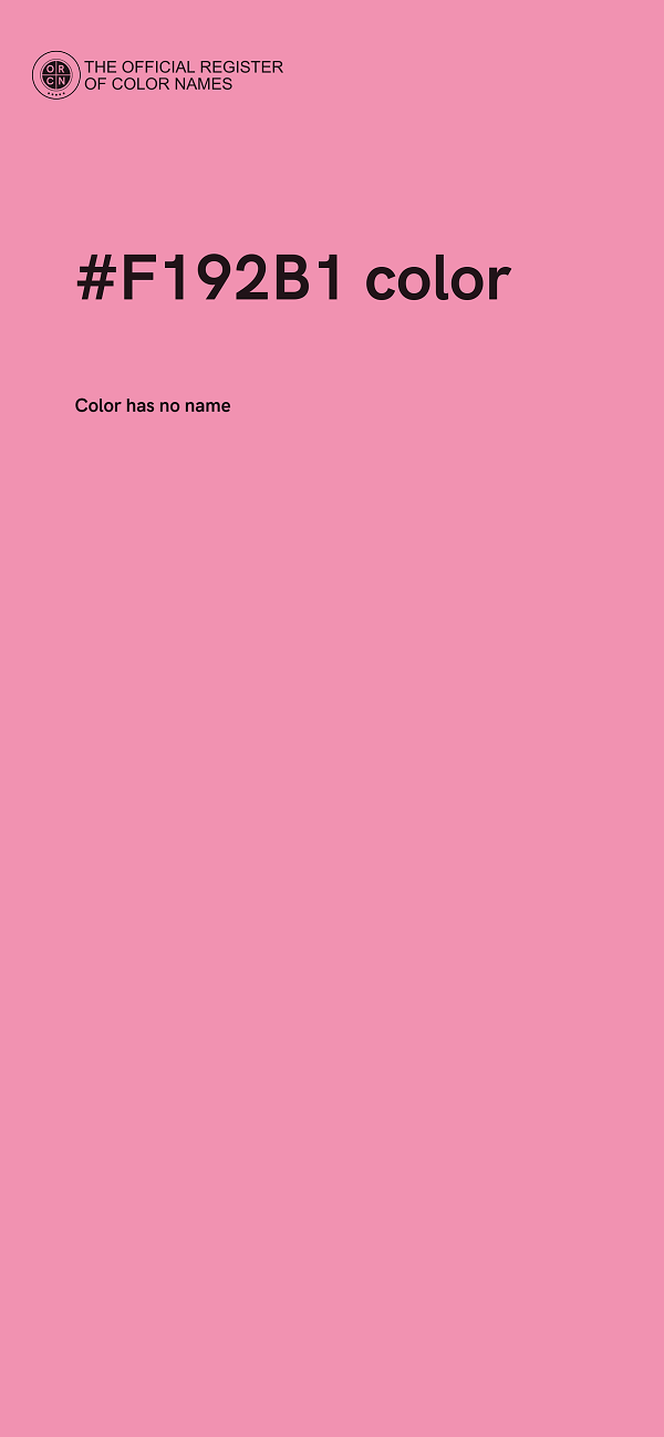 #F192B1 color image