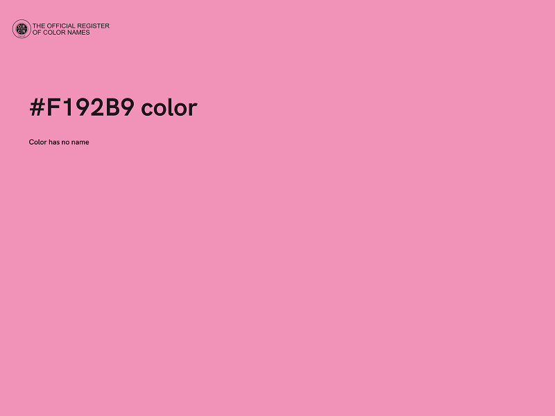 #F192B9 color image