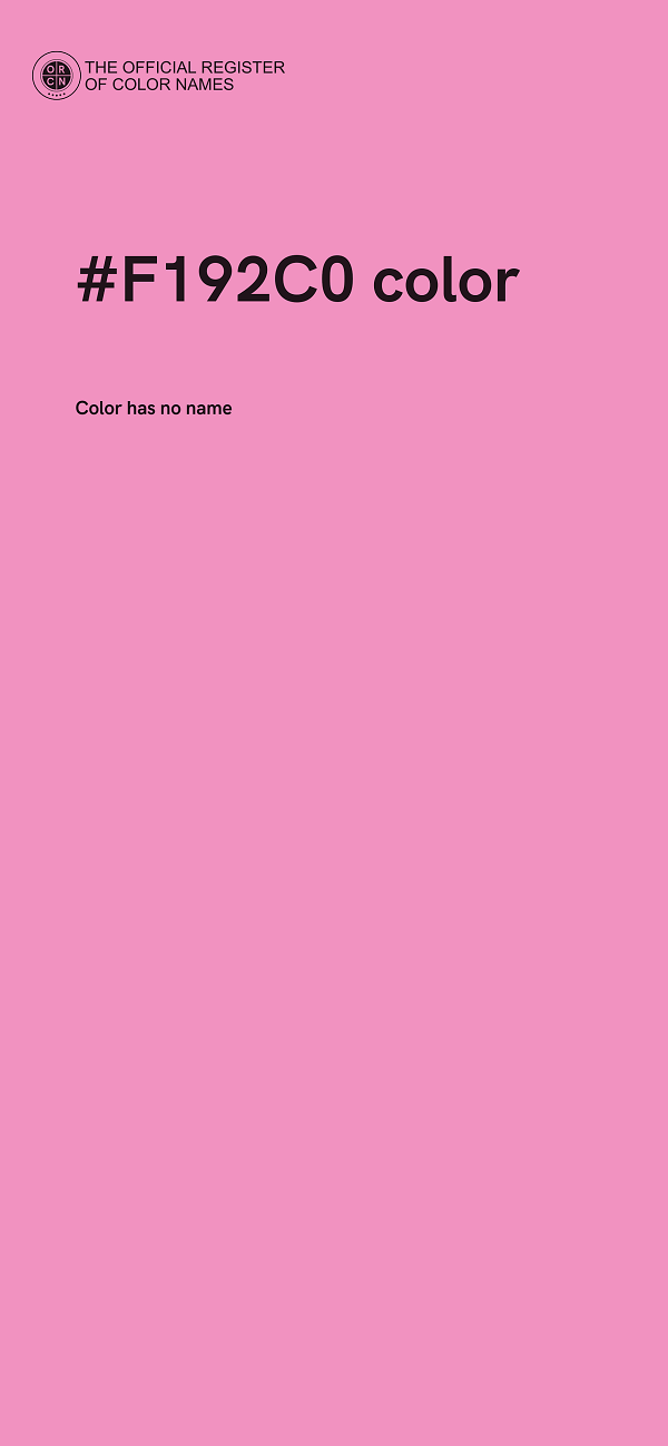 #F192C0 color image