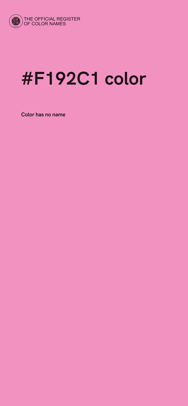 #F192C1 color image