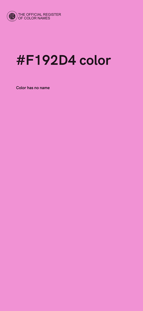 #F192D4 color image