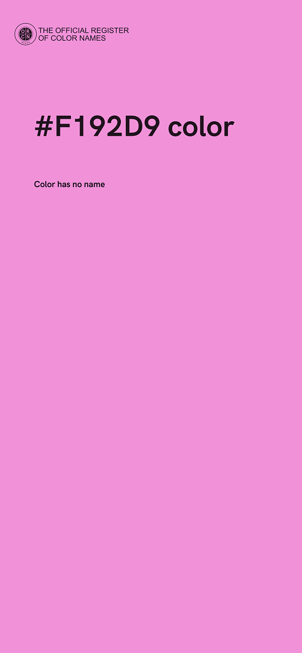 #F192D9 color image