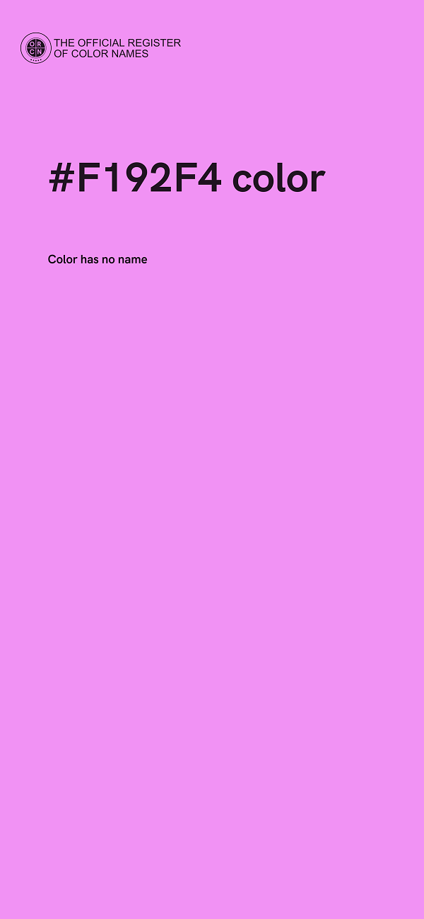 #F192F4 color image