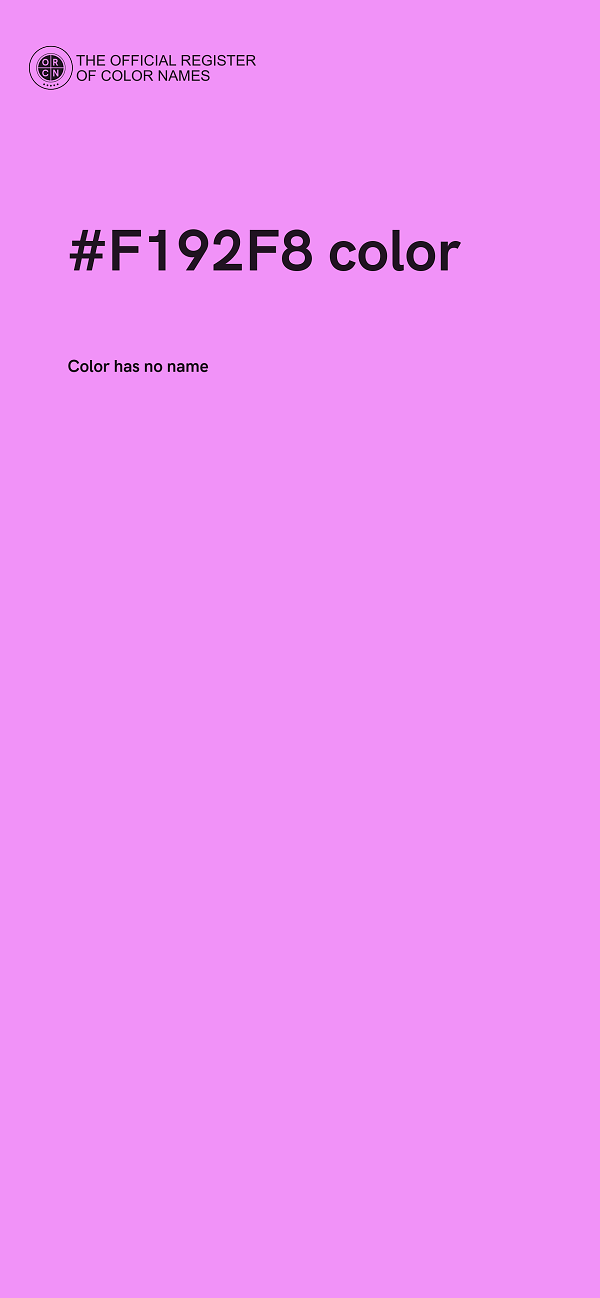 #F192F8 color image