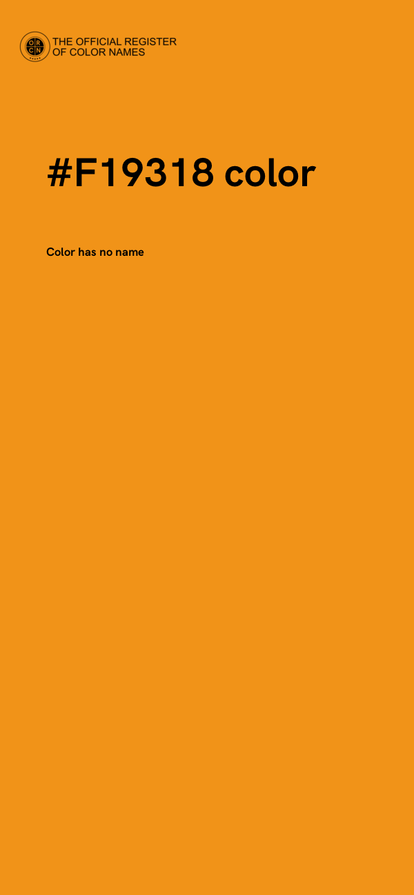#F19318 color image