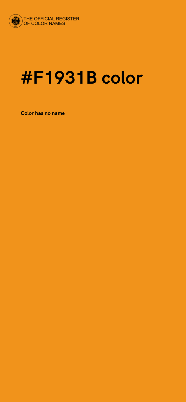 #F1931B color image