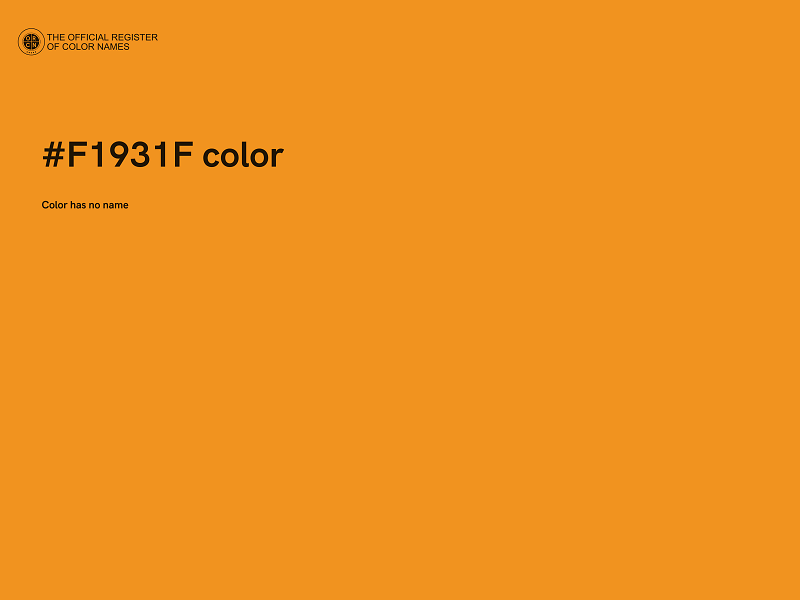 #F1931F color image