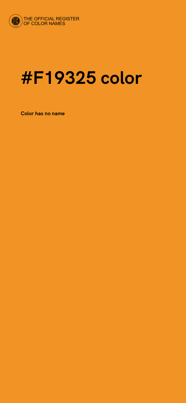 #F19325 color image