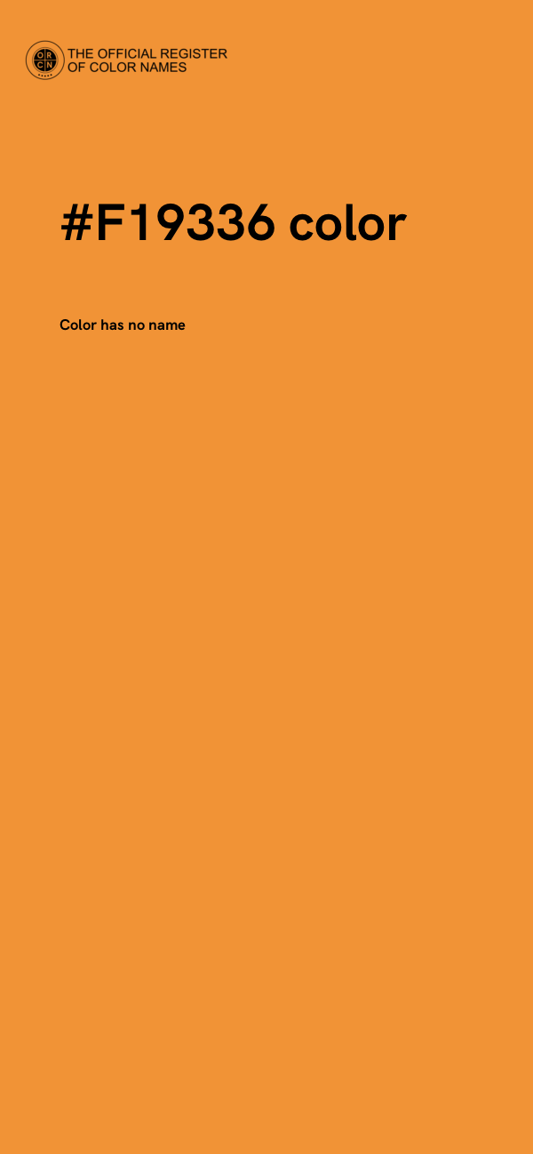 #F19336 color image
