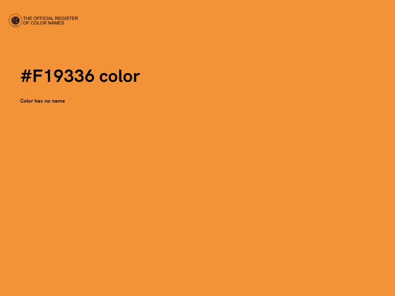 #F19336 color image