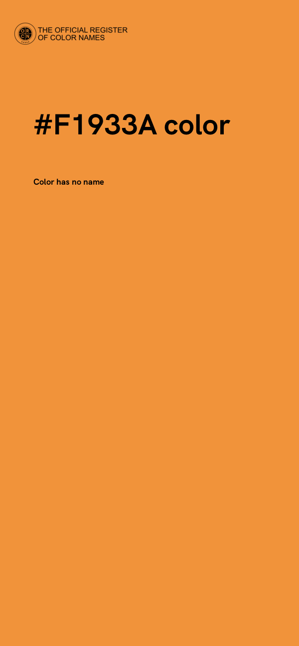 #F1933A color image