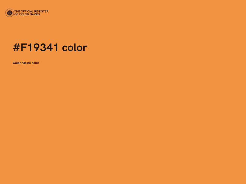 #F19341 color image