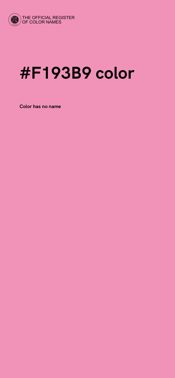 #F193B9 color image