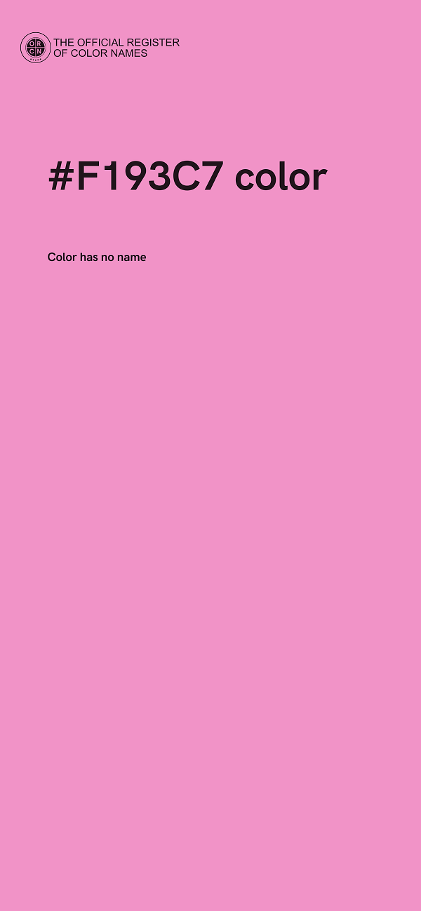 #F193C7 color image