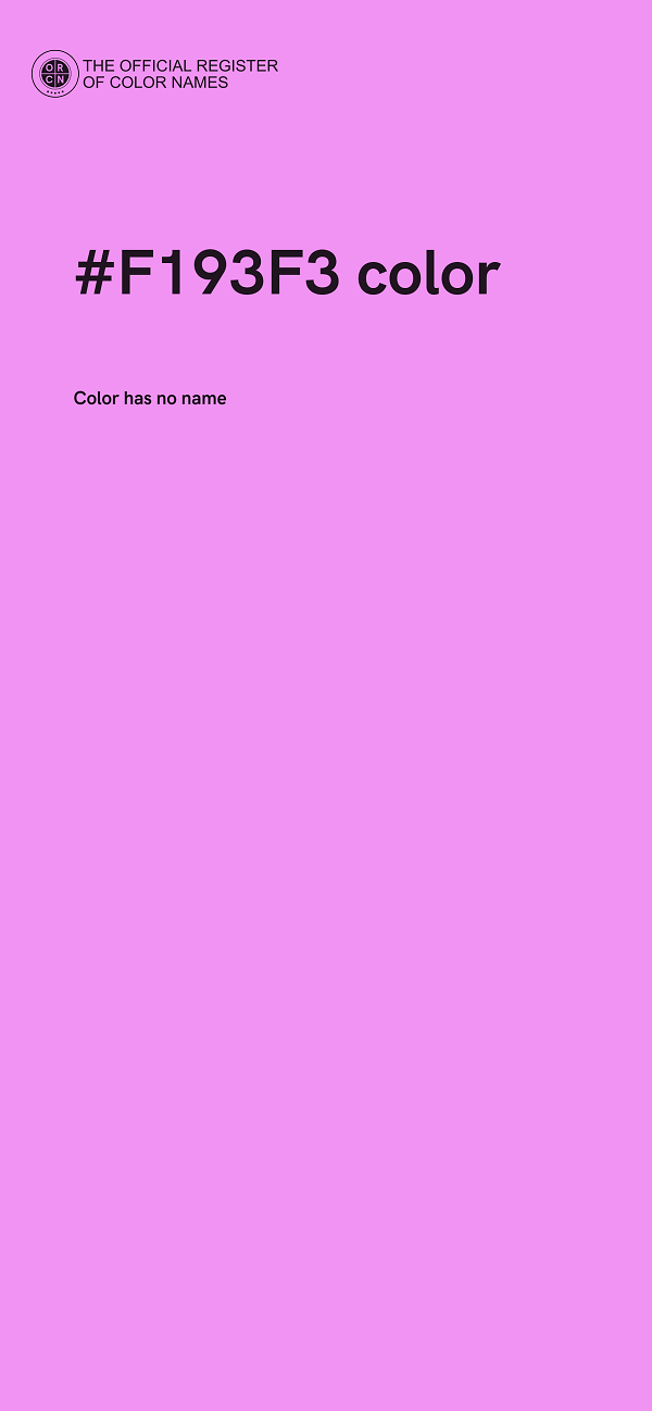 #F193F3 color image