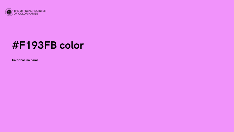#F193FB color image