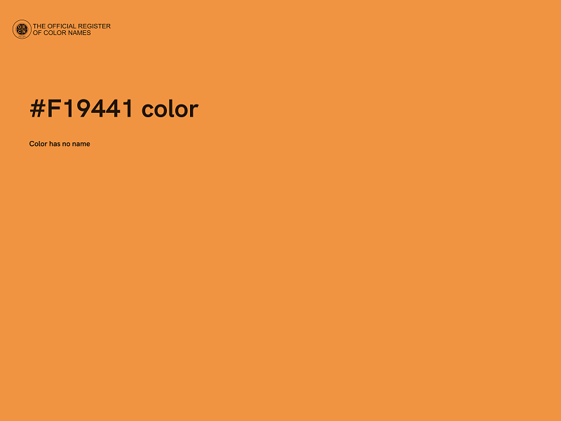 #F19441 color image