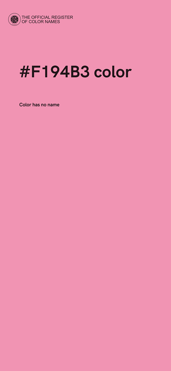 #F194B3 color image