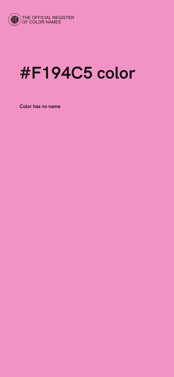 #F194C5 color image