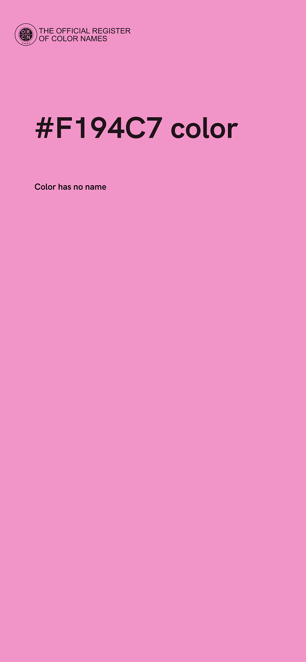 #F194C7 color image