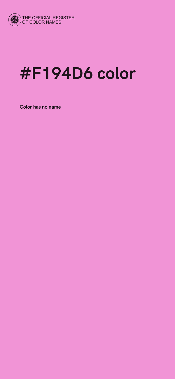 #F194D6 color image
