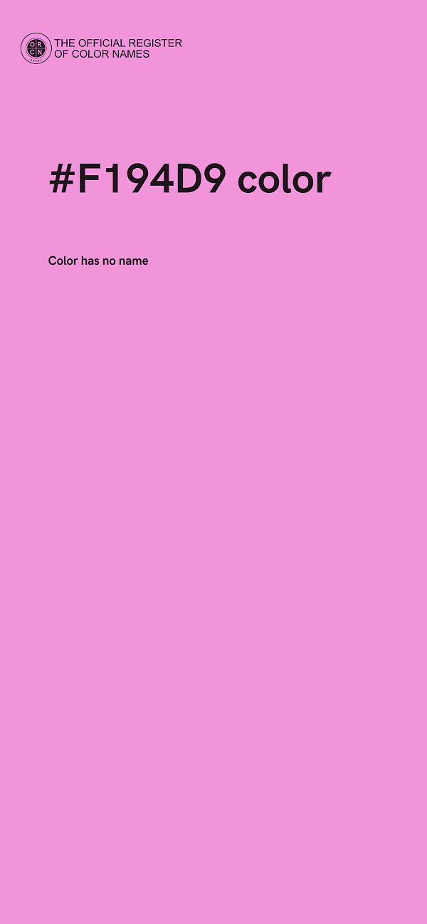 #F194D9 color image