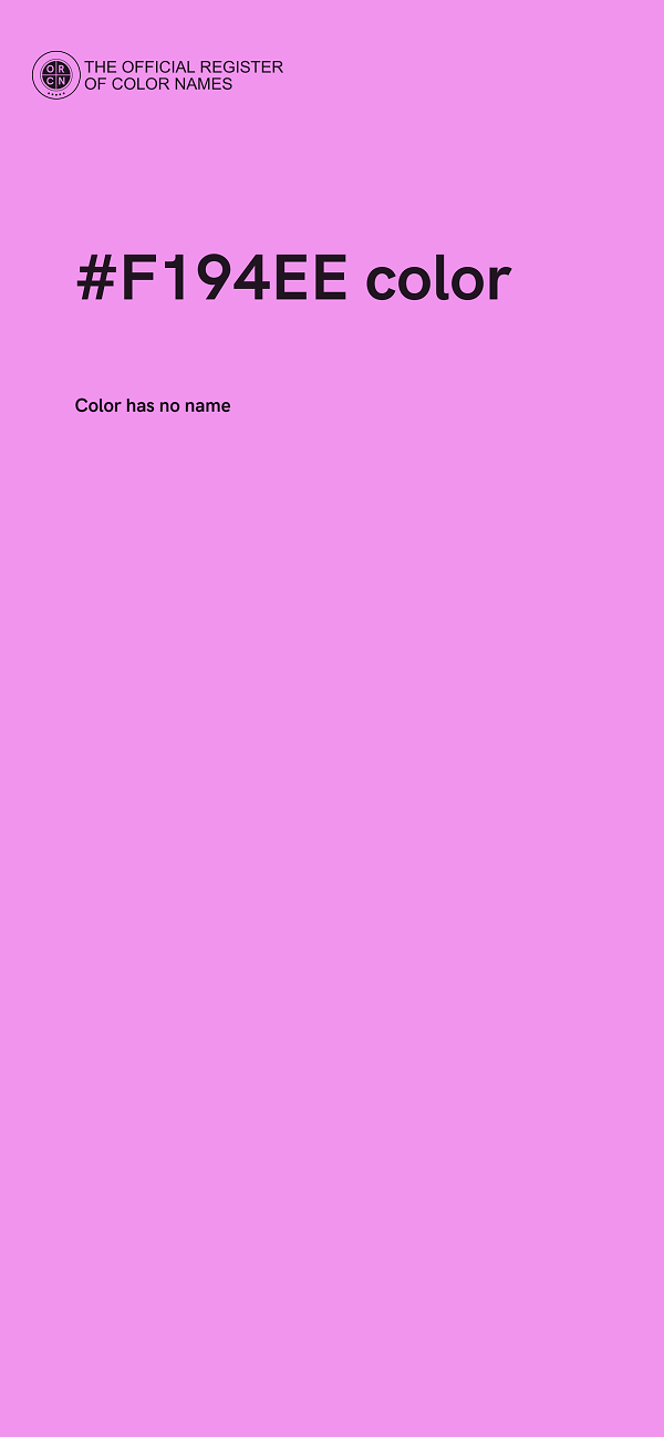 #F194EE color image