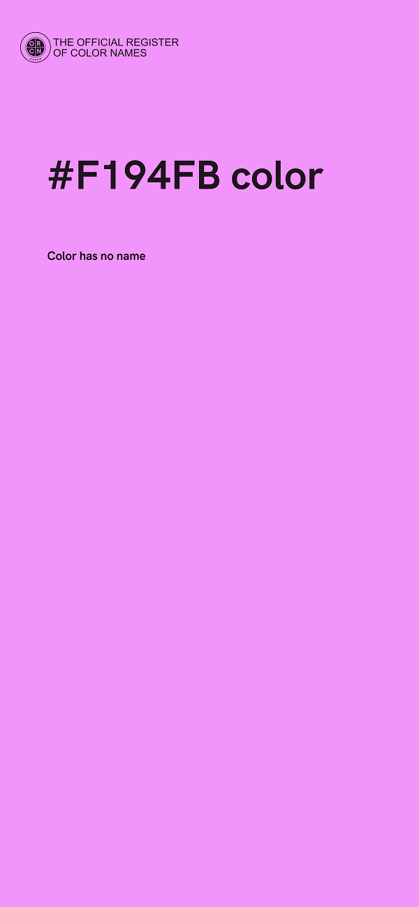 #F194FB color image