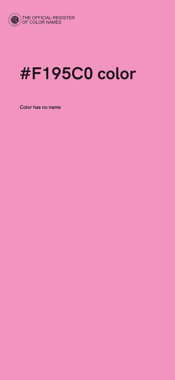#F195C0 color image