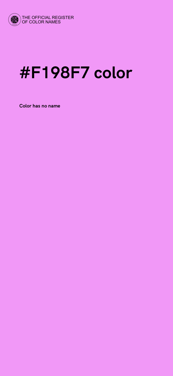 #F198F7 color image