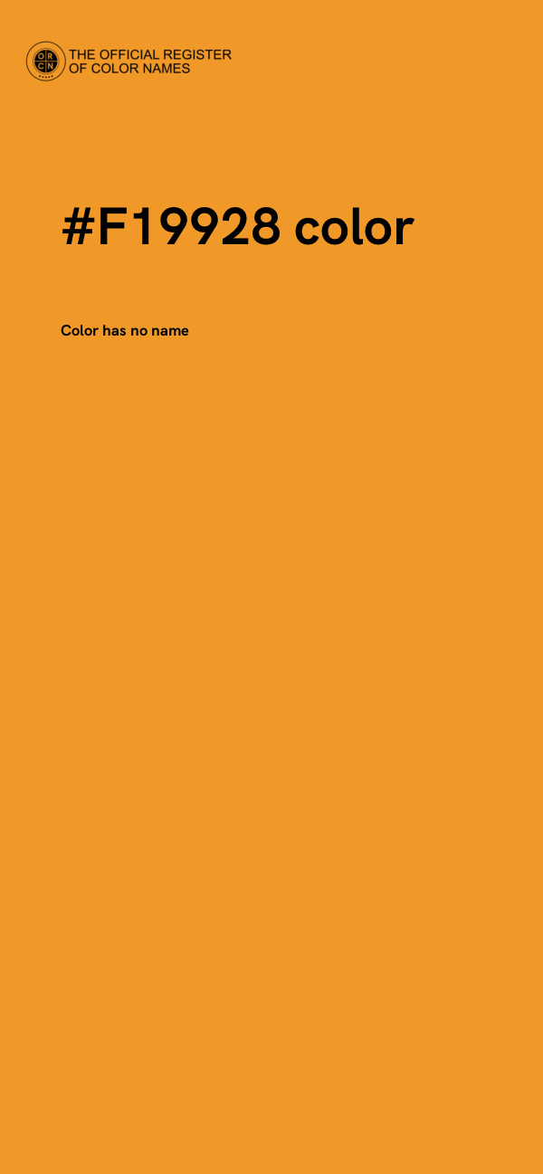 #F19928 color image