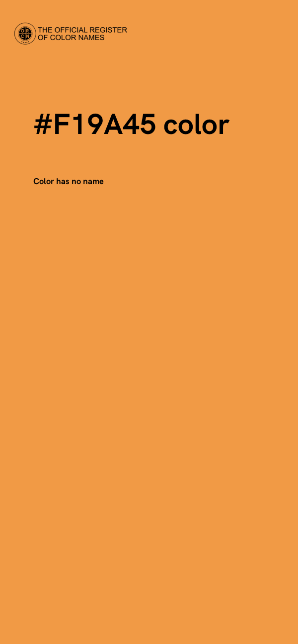#F19A45 color image