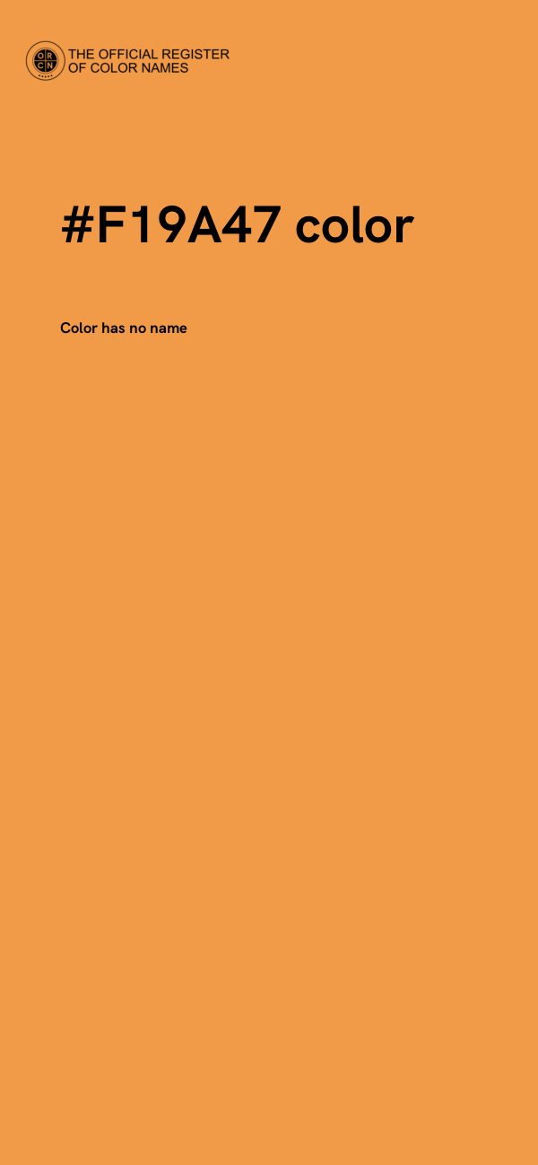#F19A47 color image