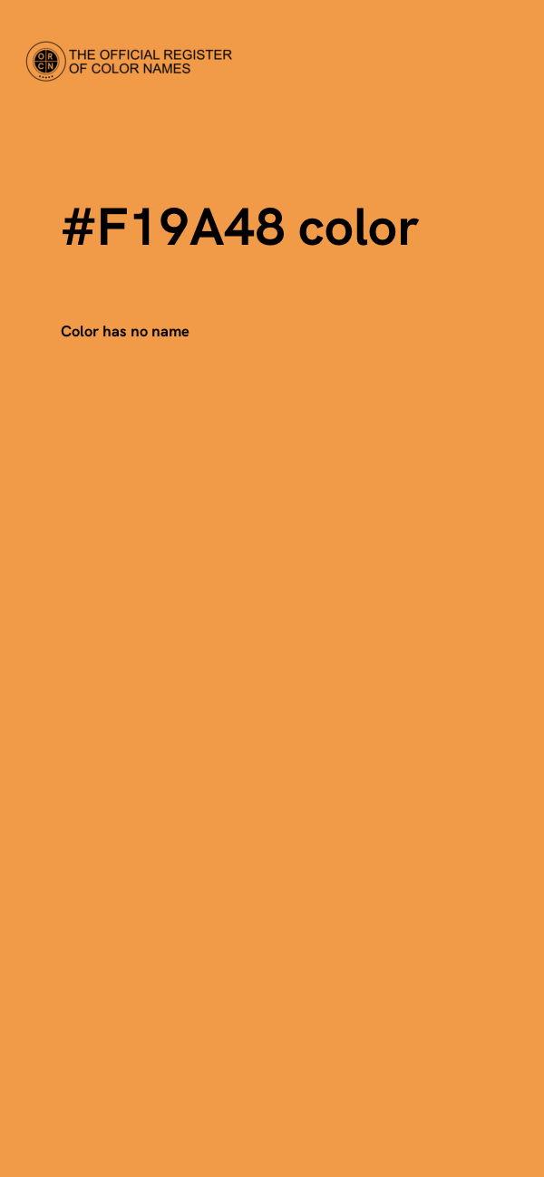 #F19A48 color image