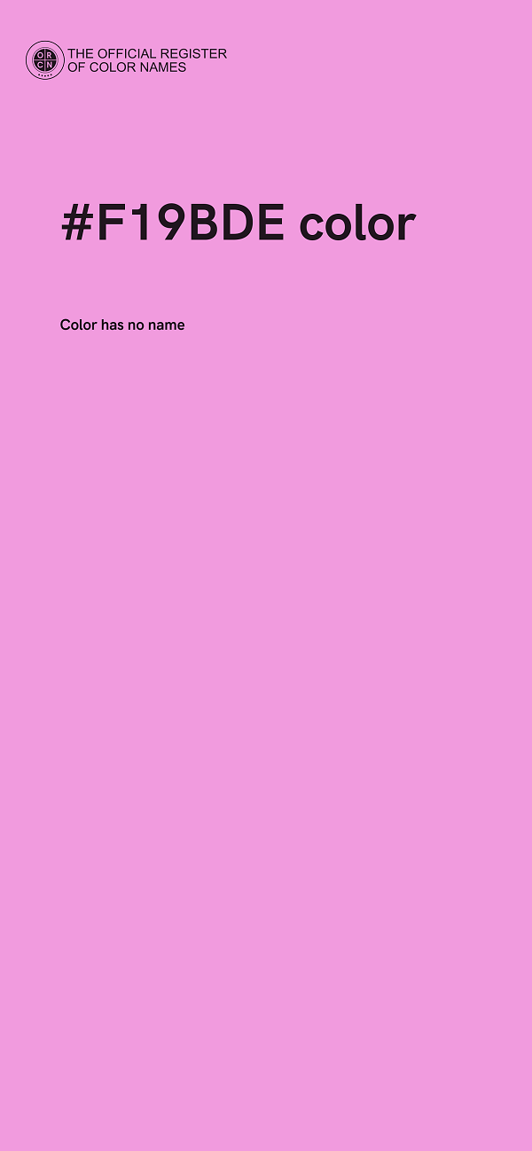 #F19BDE color image