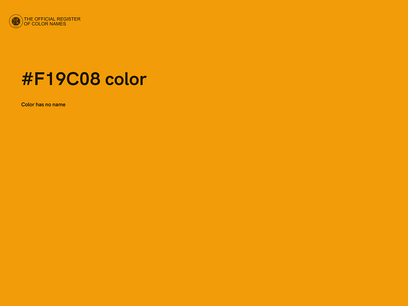 #F19C08 color image