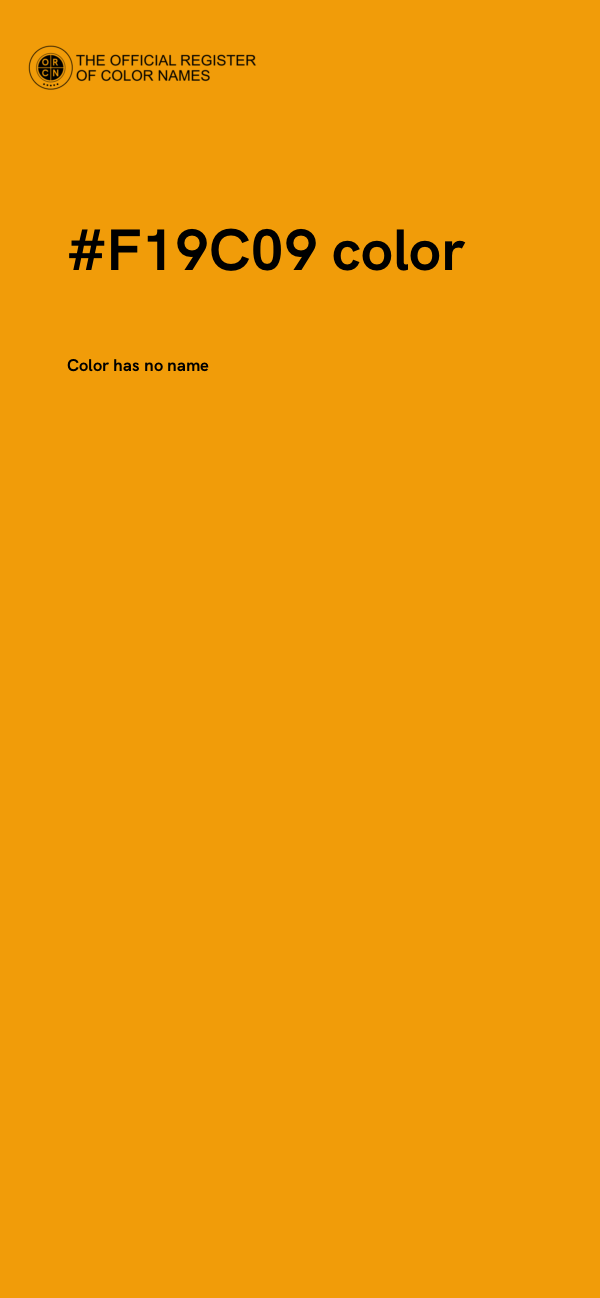 #F19C09 color image