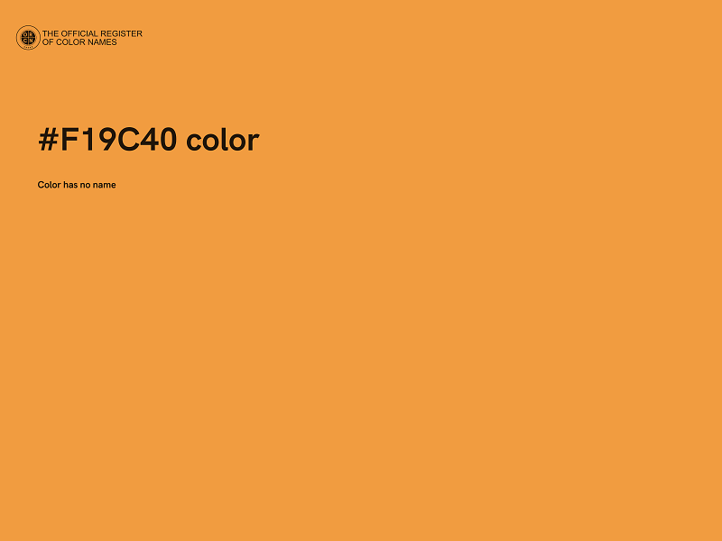 #F19C40 color image