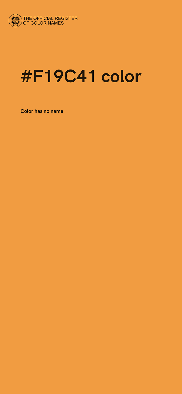 #F19C41 color image