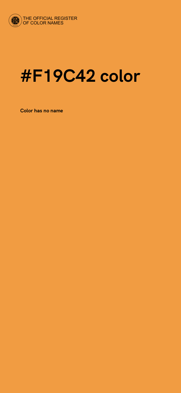 #F19C42 color image