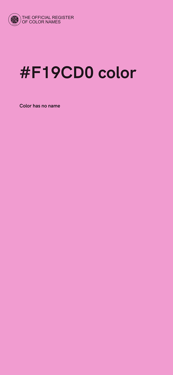 #F19CD0 color image