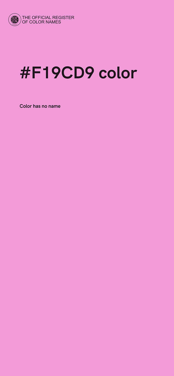 #F19CD9 color image