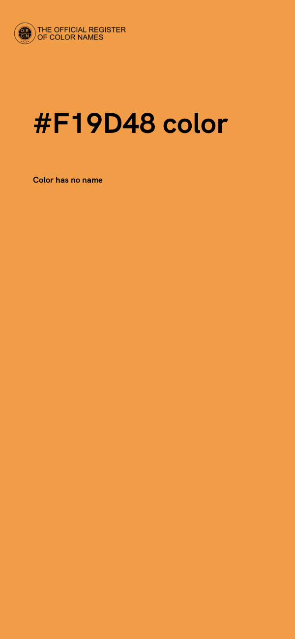 #F19D48 color image